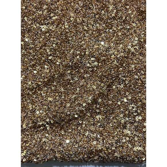 Self Portrait Gold Sequin Asymmetric Zip Top Sz 0  NWT - Picture 9 of 11